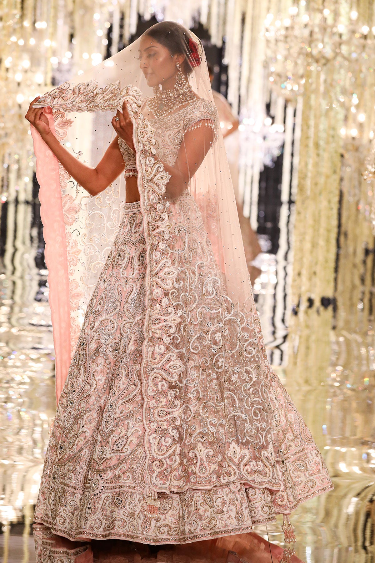 Blush Pink Zardozi & Threadwork Lehenga