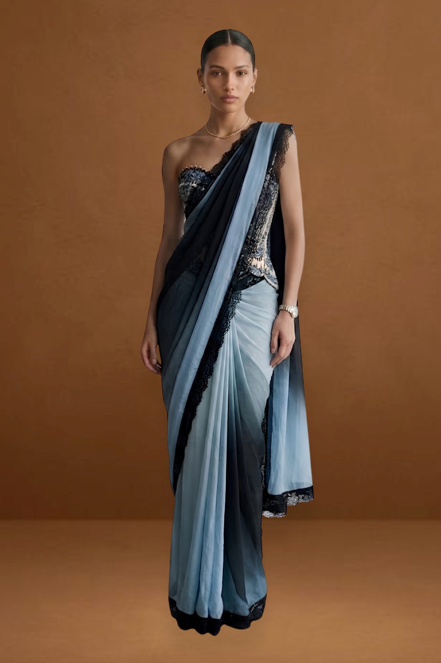 Ombré Viscose Georgette Saree
