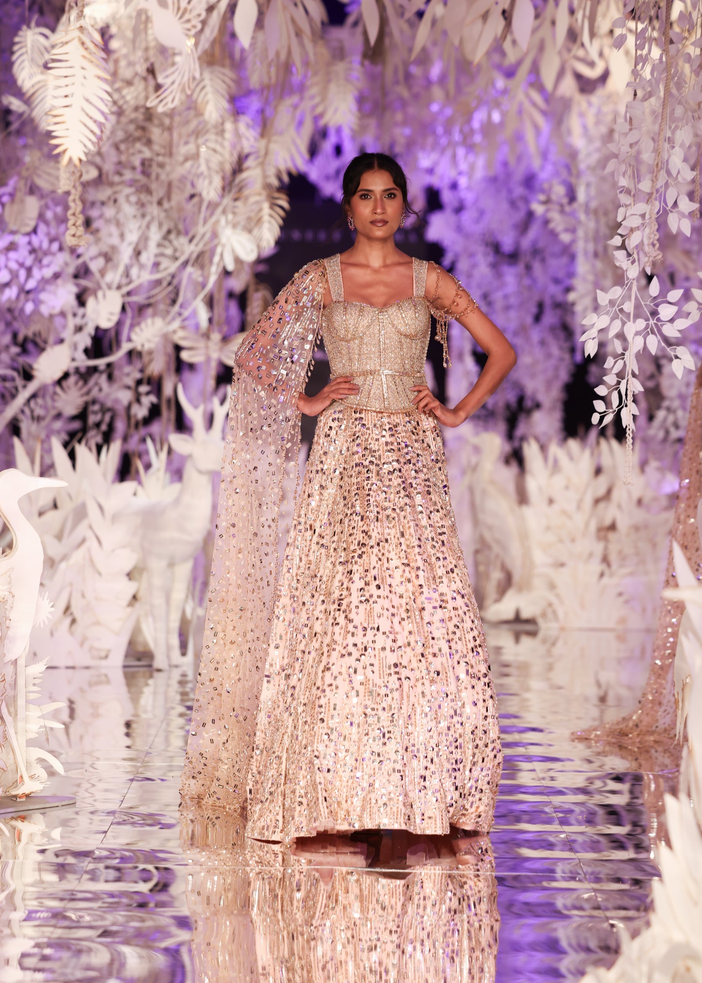 Crystal Embellished Corset Lehenga