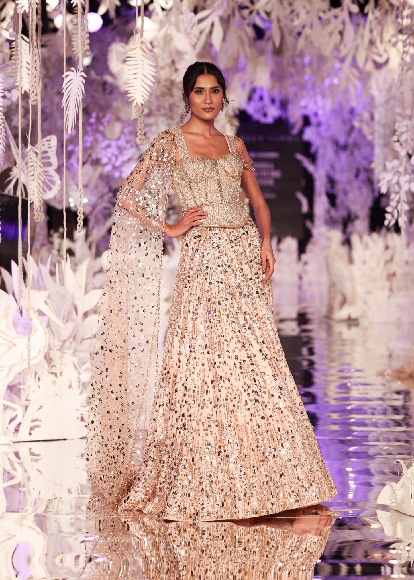 Crystal Embellished Corset Lehenga