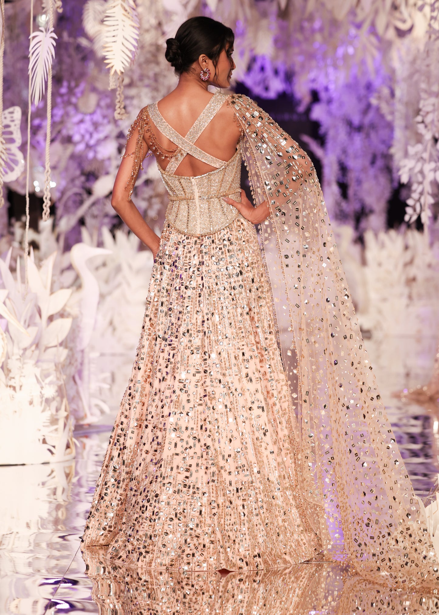 Crystal Embellished Corset Lehenga