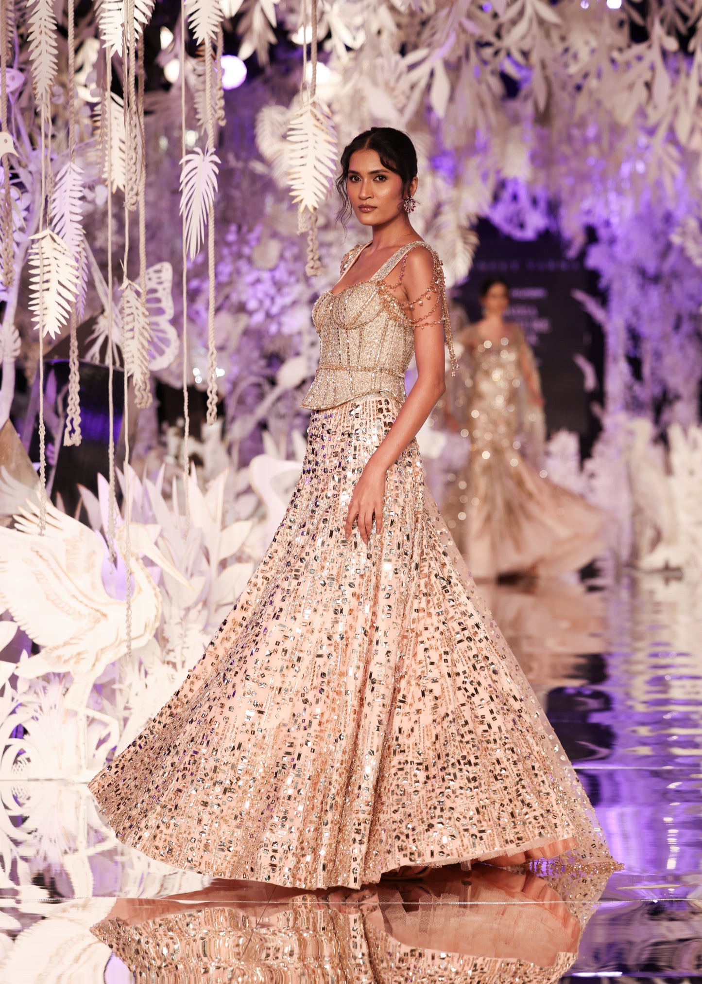 Crystal Embellished Corset Lehenga
