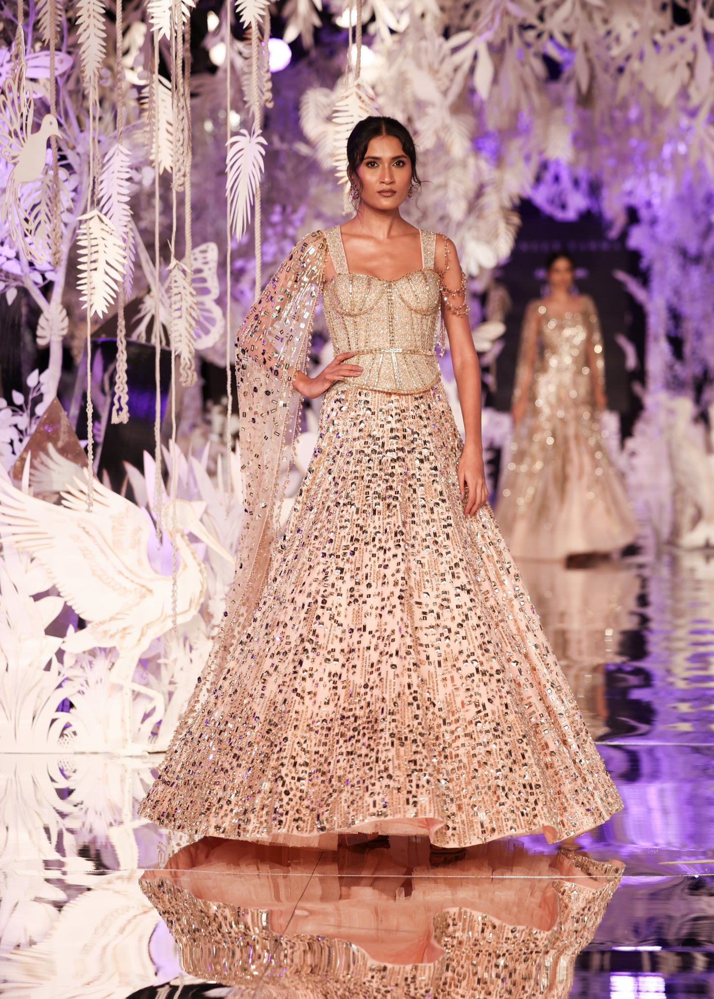 Crystal Embellished Corset Lehenga