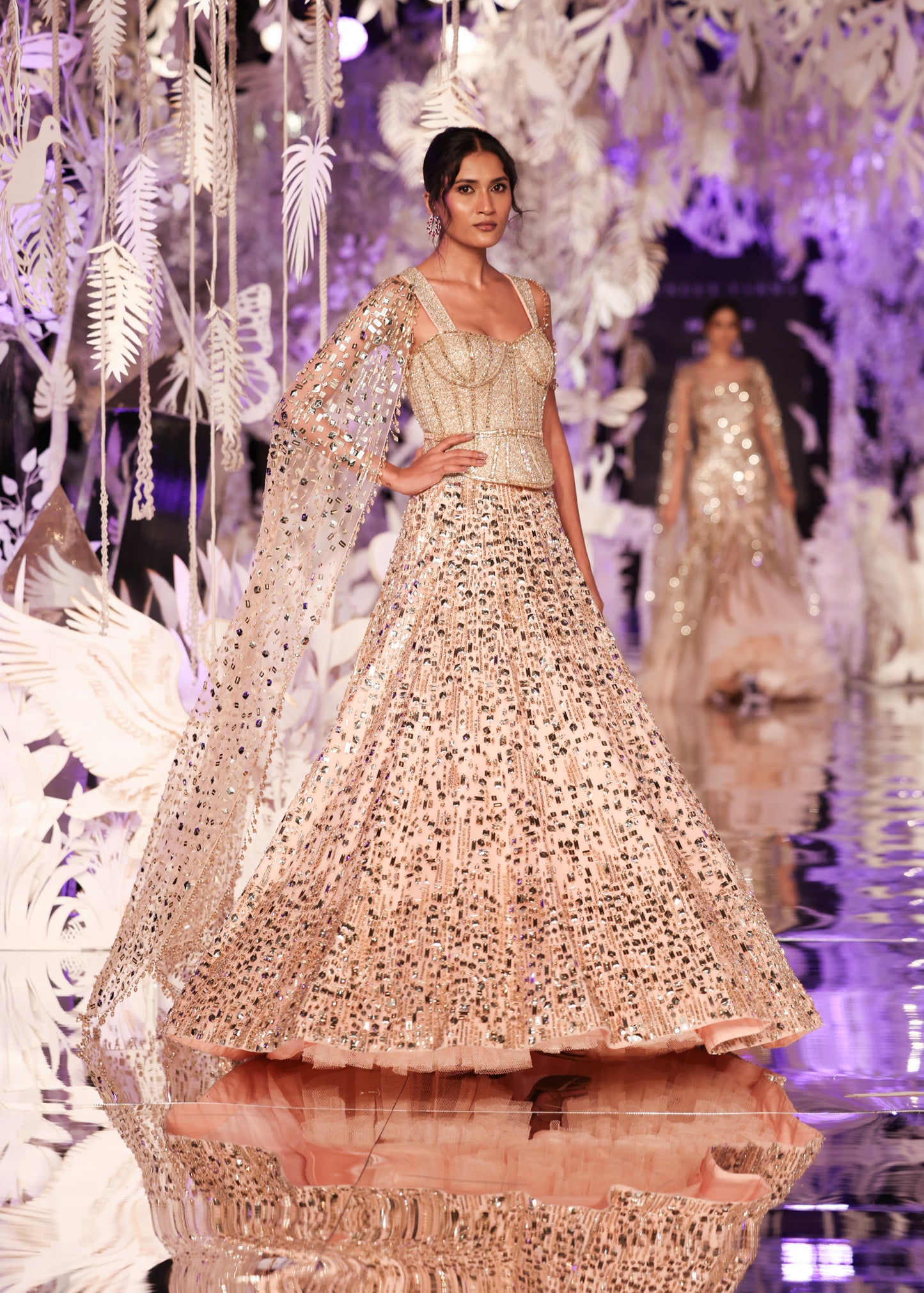 Crystal Embellished Corset Lehenga