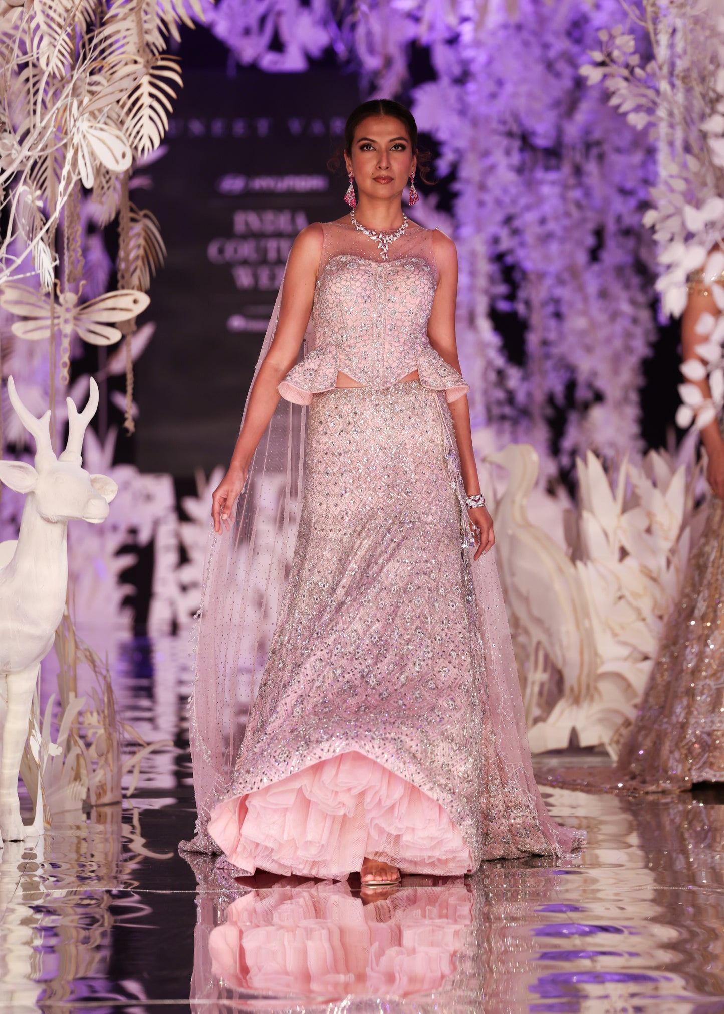 Blush Pink Embroidered Lehenga Set