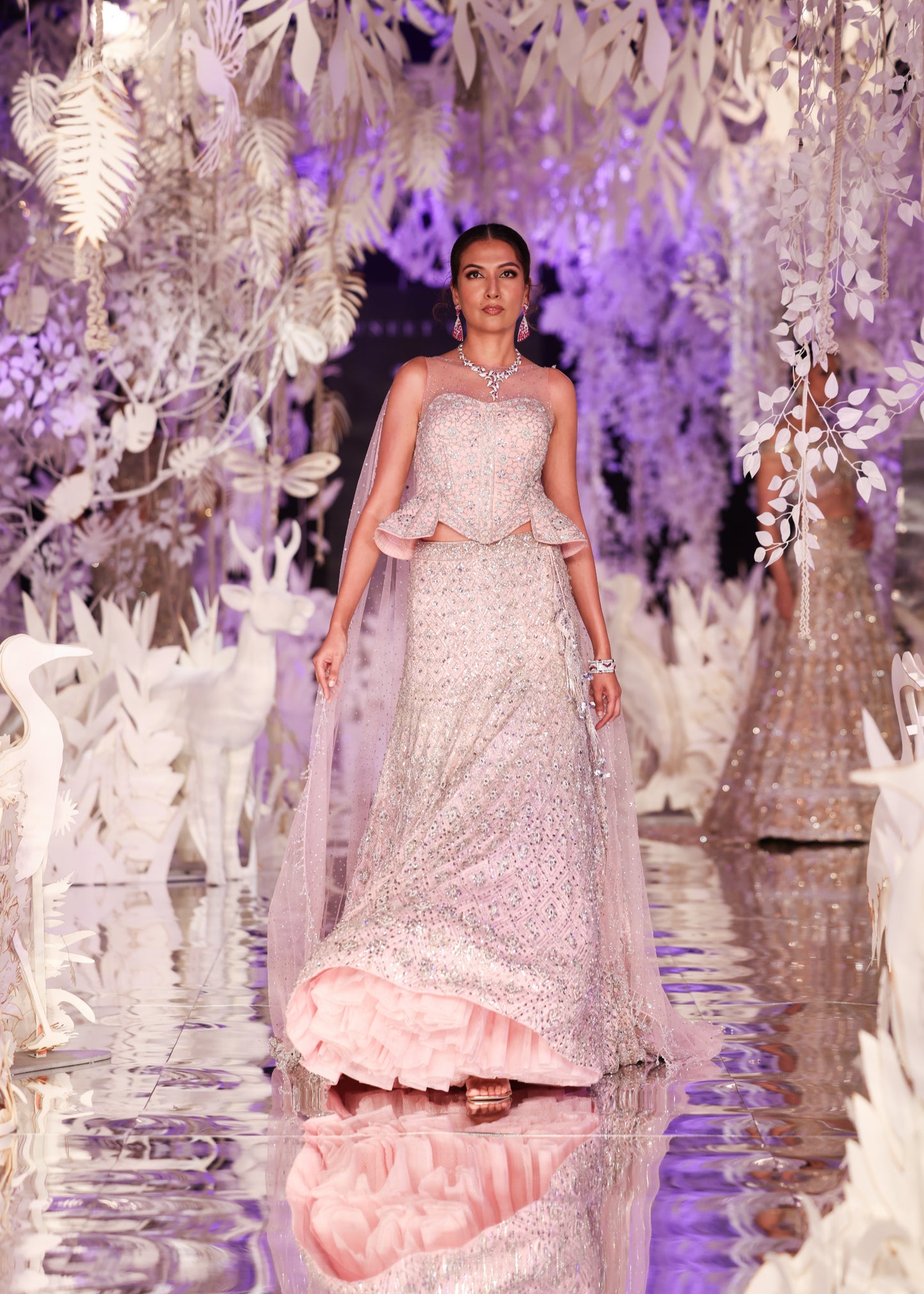 Blush Pink Embroidered Lehenga Set
