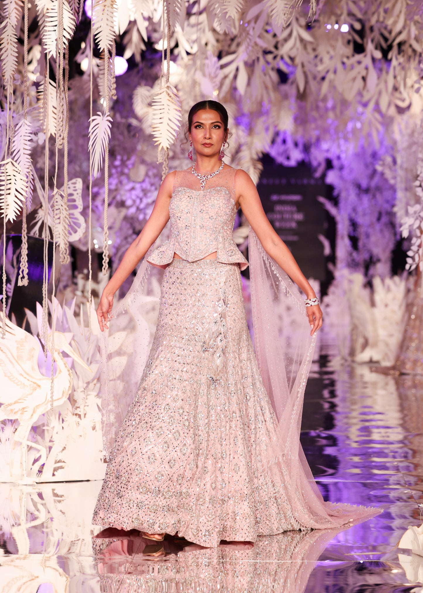 Blush Pink Embroidered Lehenga Set