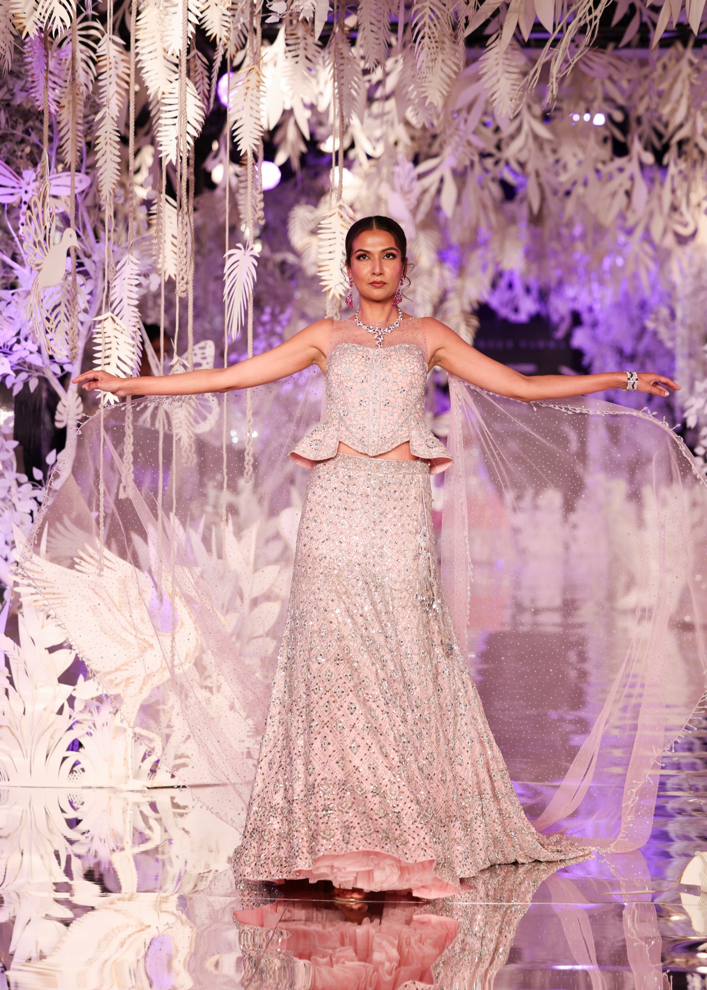Blush Pink Embroidered Lehenga Set
