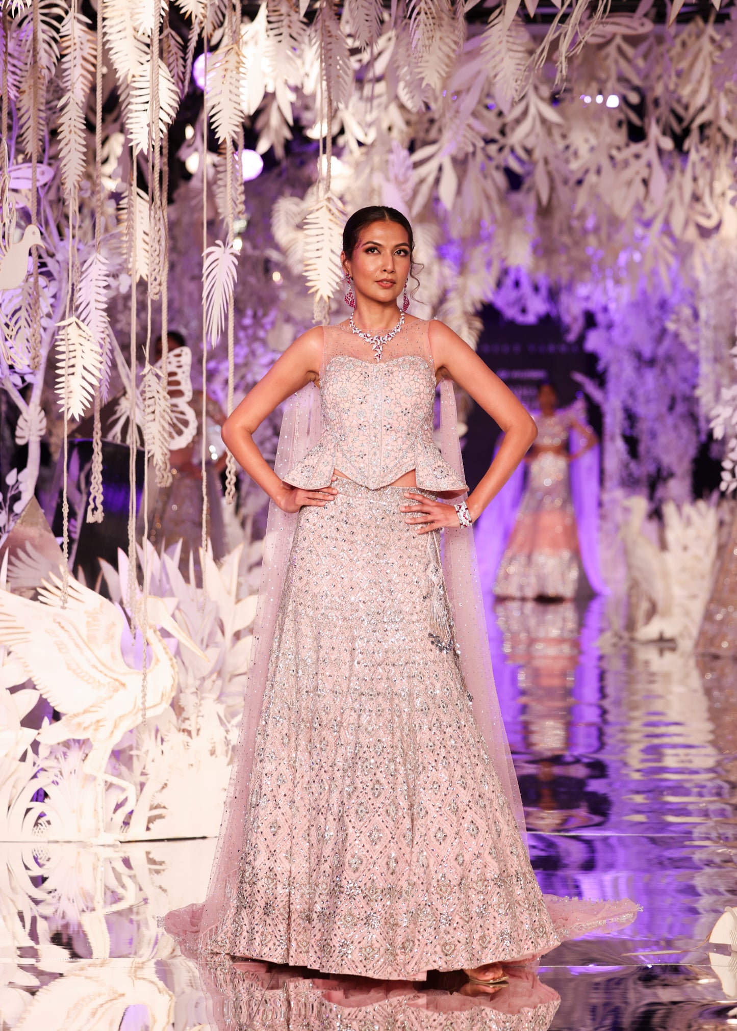 Blush Pink Embroidered Lehenga Set
