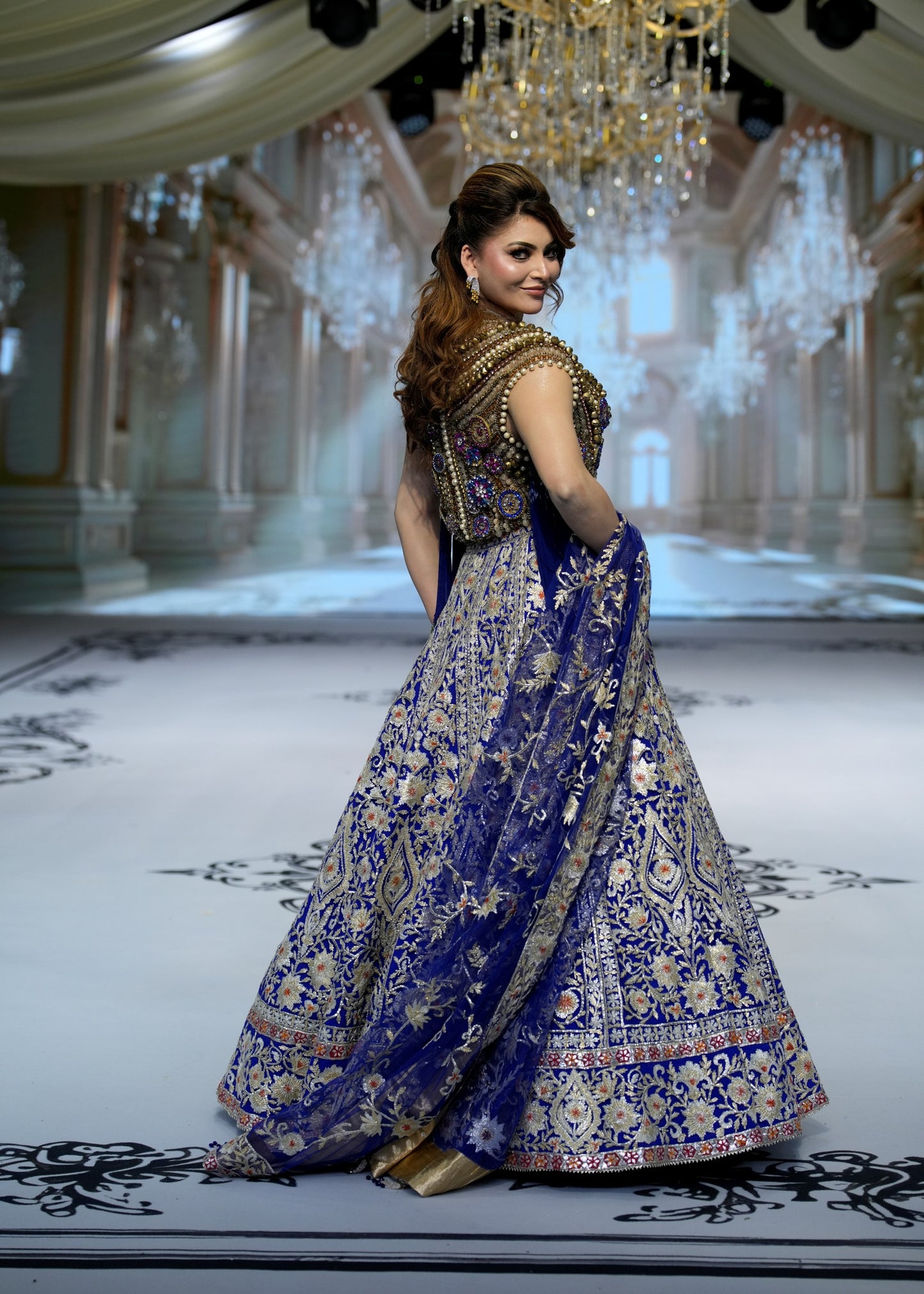 Cobalt Blue Bridal Lehenga