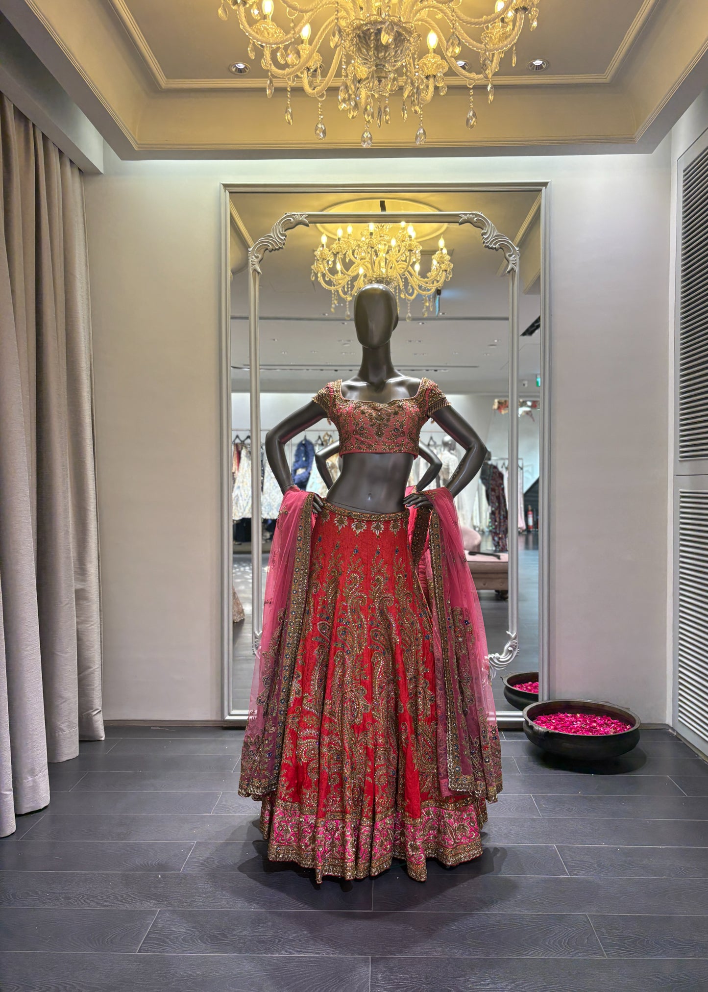 Coral To Pink Lengha Set