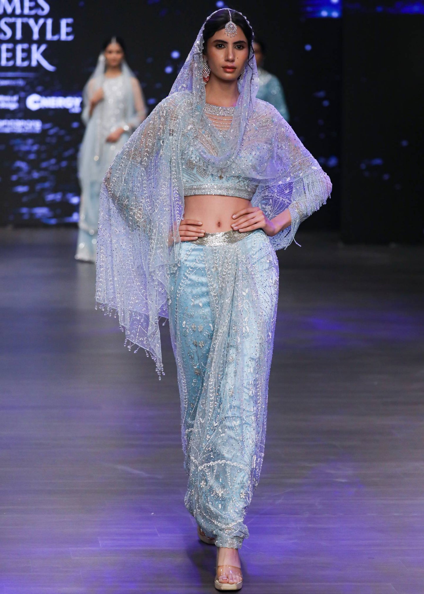 Crystal Cascade Saree