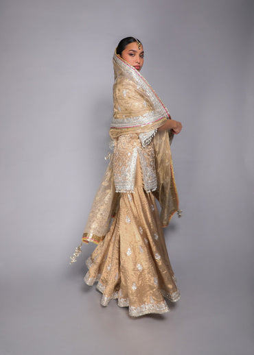 Gold Embroidered Kurta Set