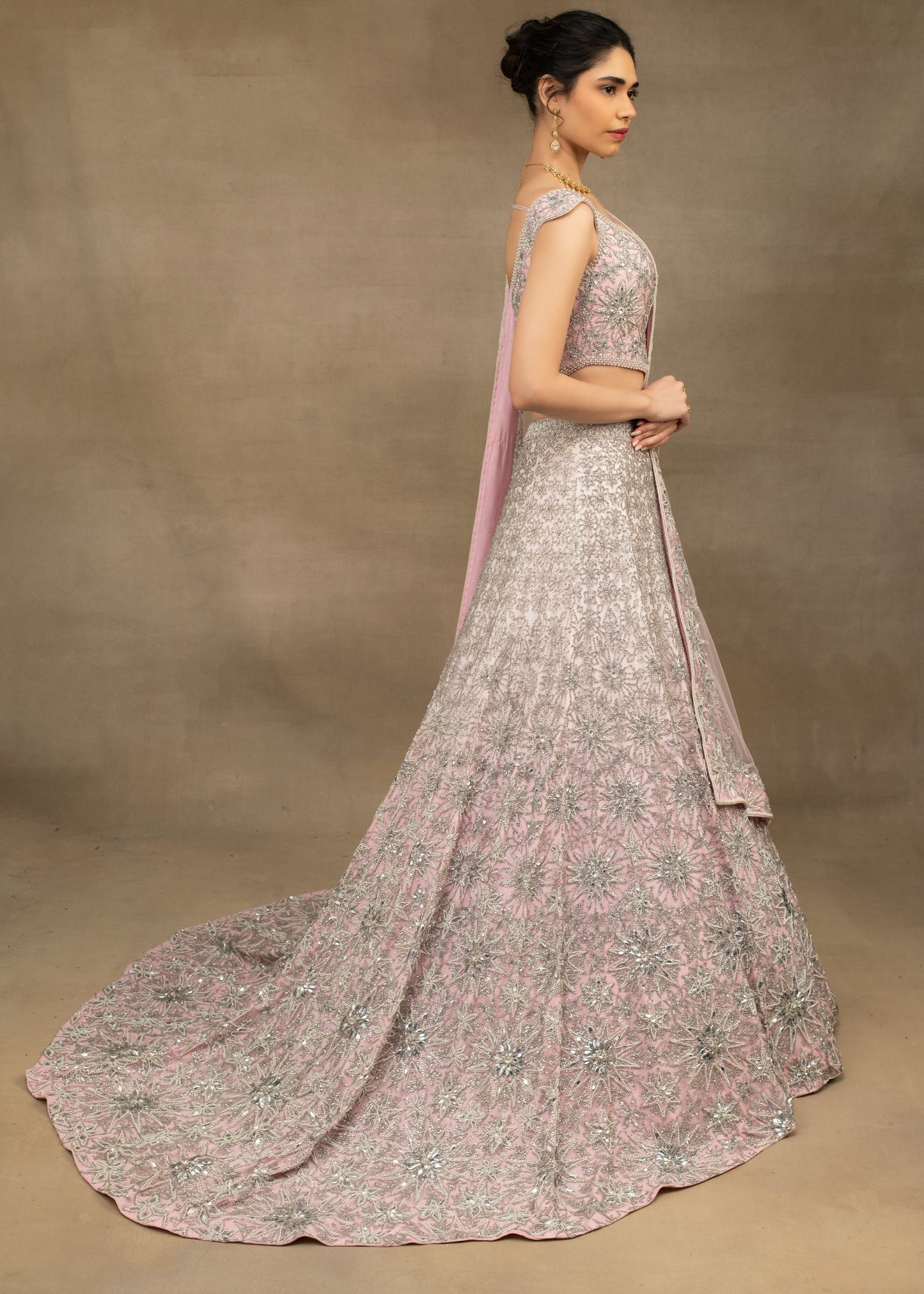 Pearl and Sequin Lehenga Set