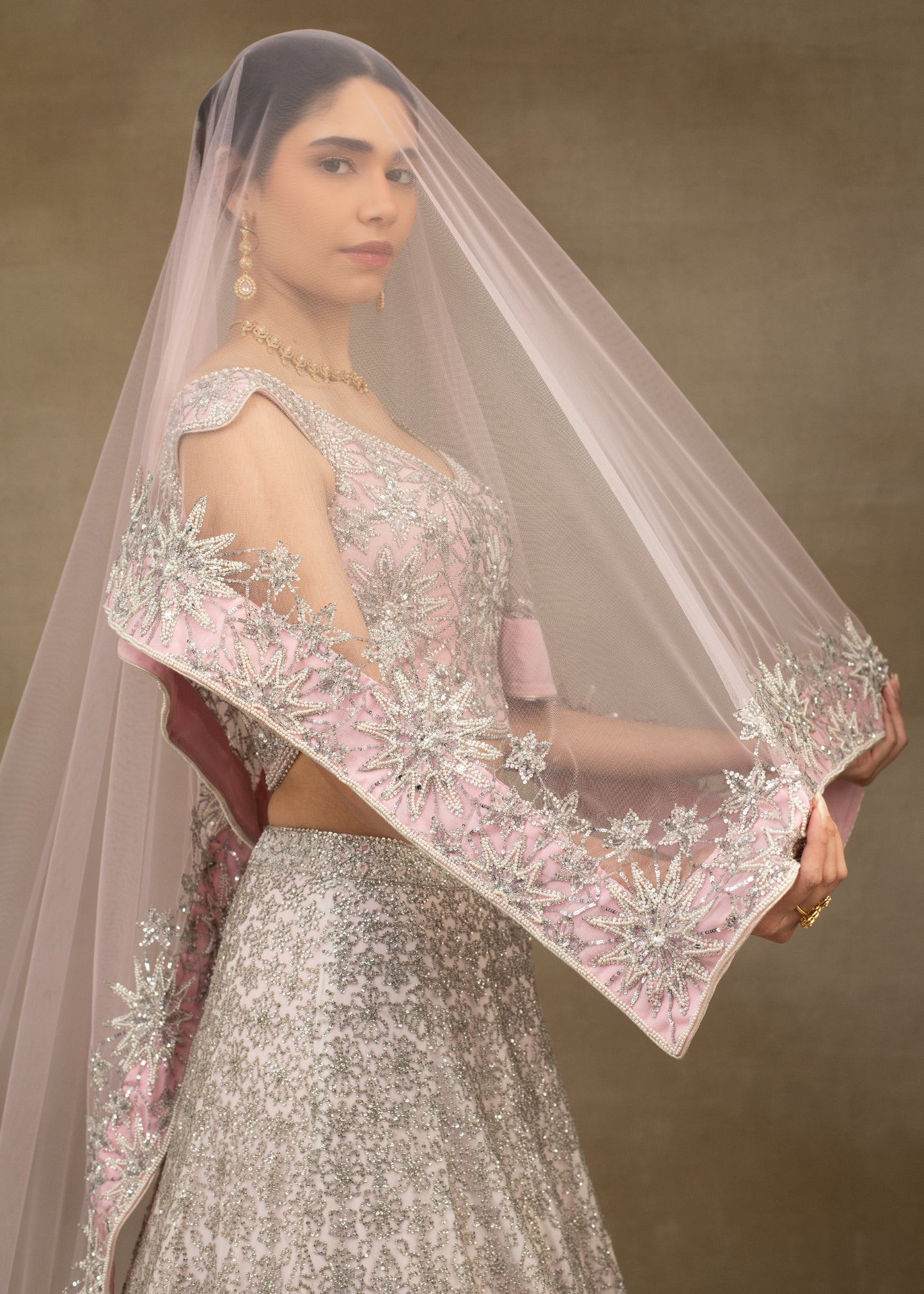 Pearl and Sequin Lehenga Set