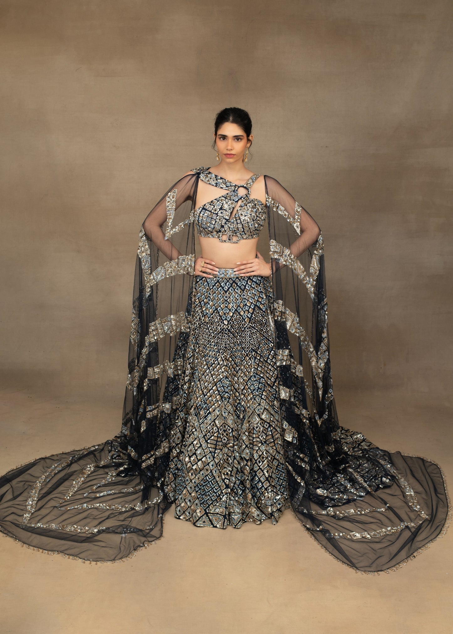 Sequin Embroidered Lehenga Set
