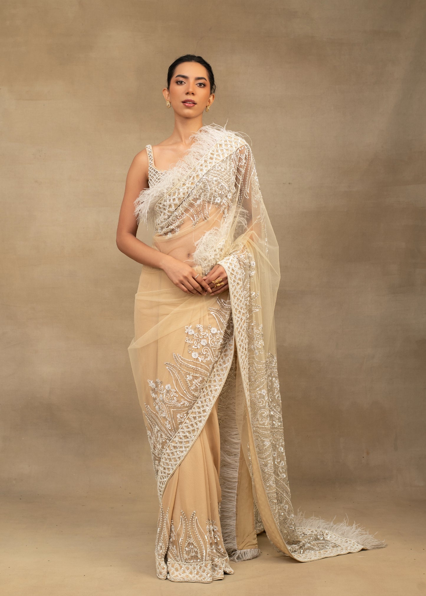 Champagne Ivory Saree