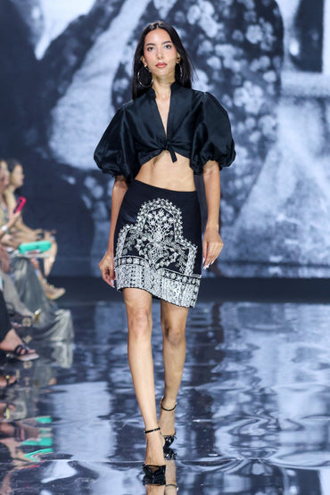Embroidered Mini Skirt