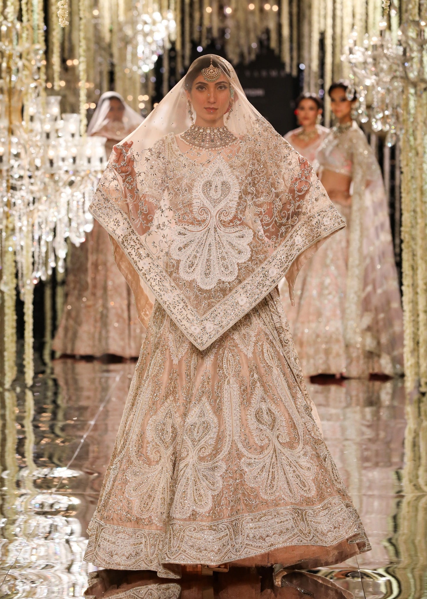 Rose Zardozi Embroidered Lehenga
