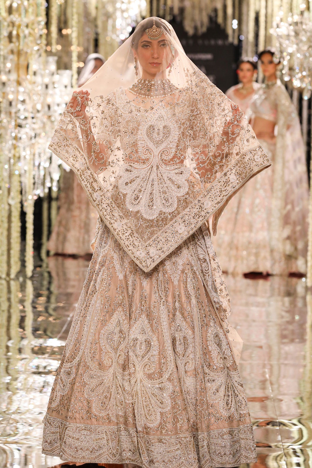 Rose Zardozi Embroidered Lehenga