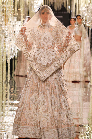 Rose Zardozi Embroidered Lehenga