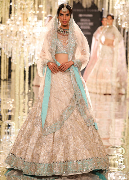 Ivory Aari Embroidered Lehenga