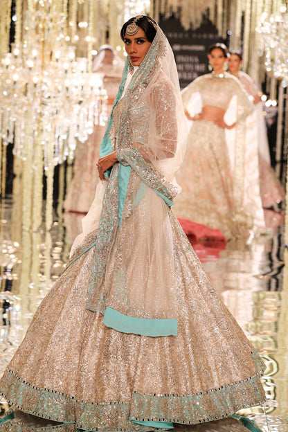 Ivory Aari Embroidered Lehenga