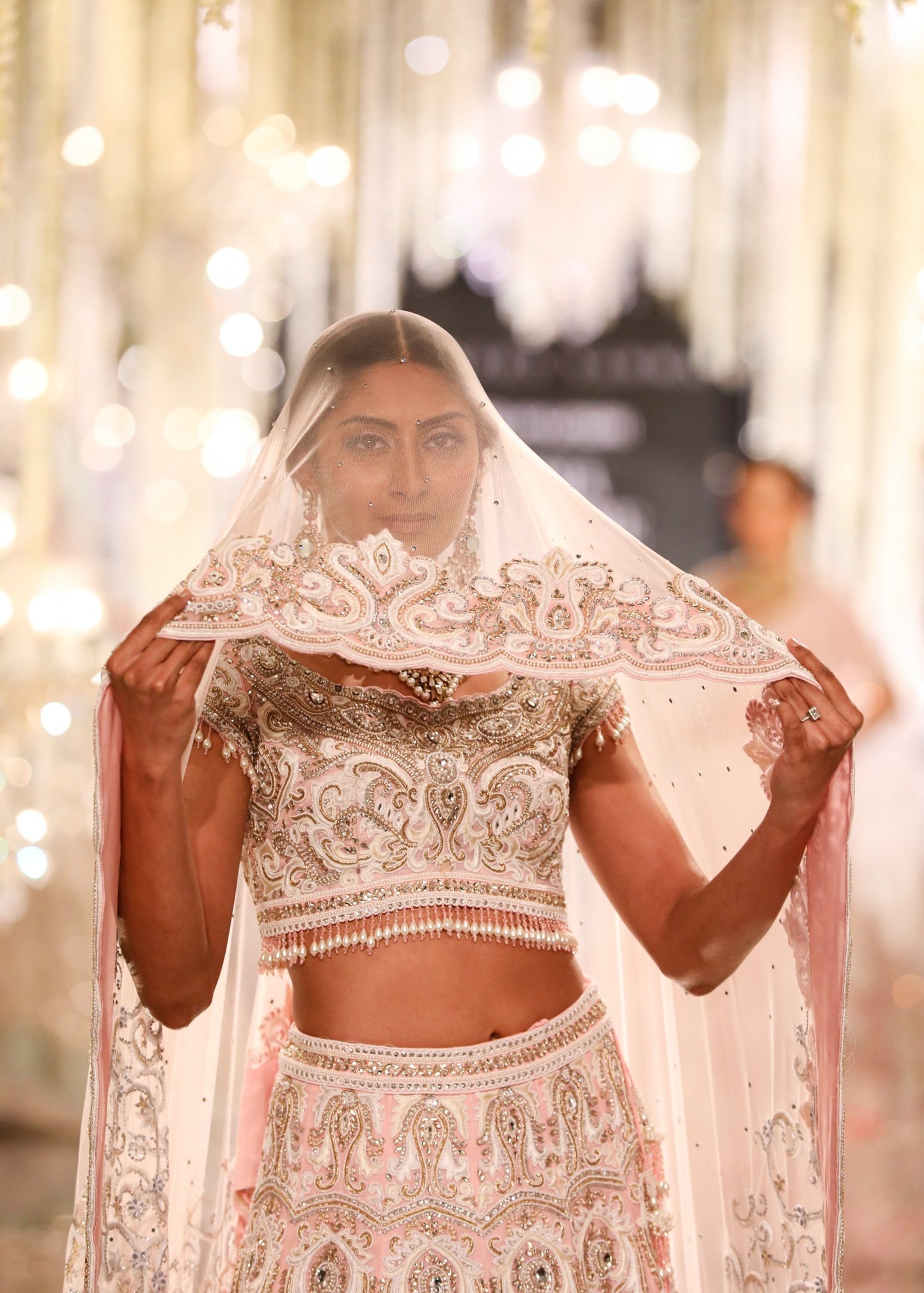 Blush Pink Zardozi & Threadwork Lehenga