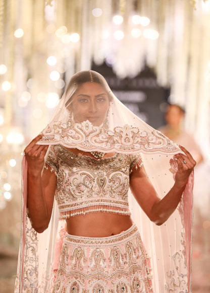 Blush Pink Zardozi & Threadwork Lehenga