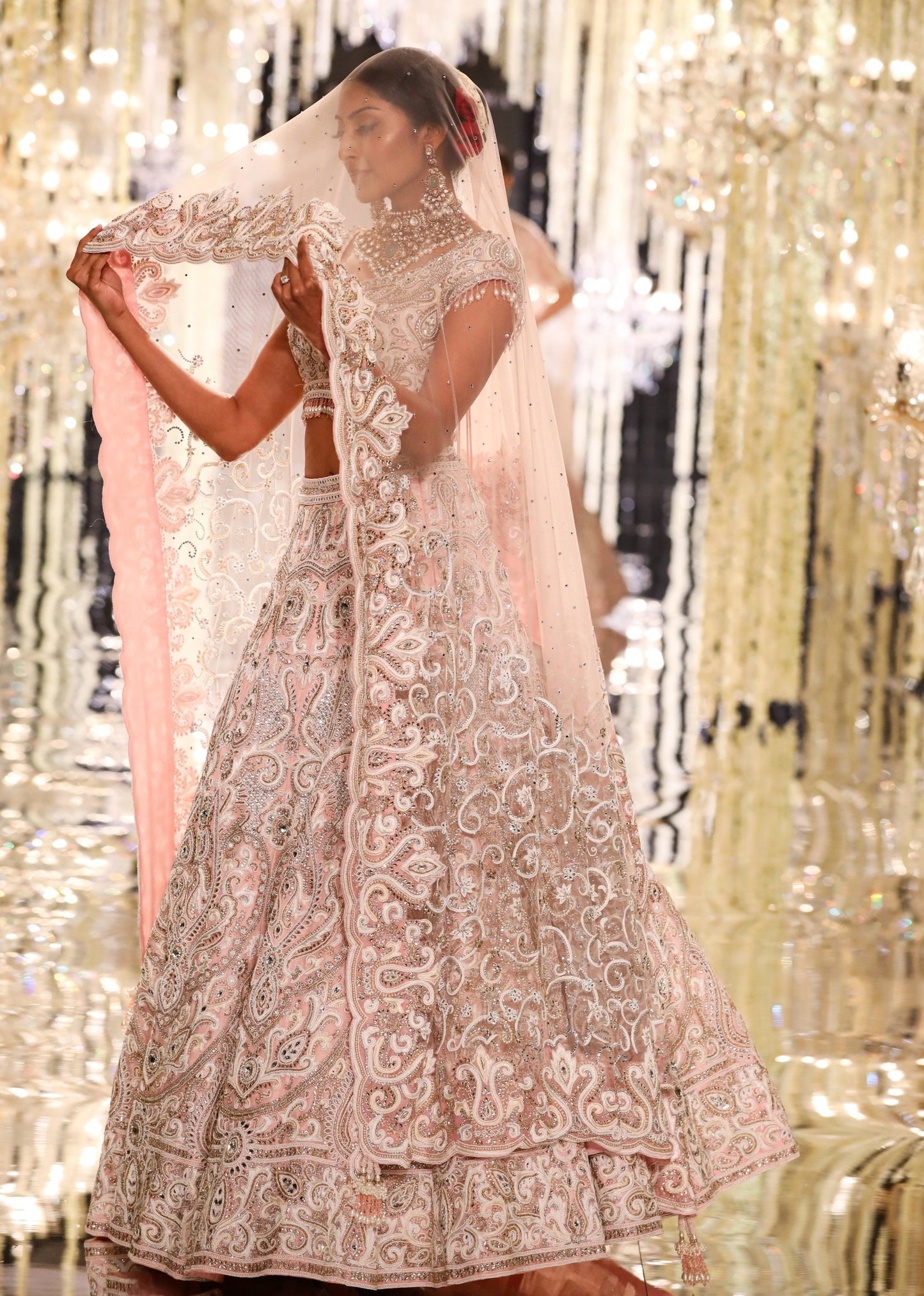 Blush Pink Zardozi & Threadwork Lehenga
