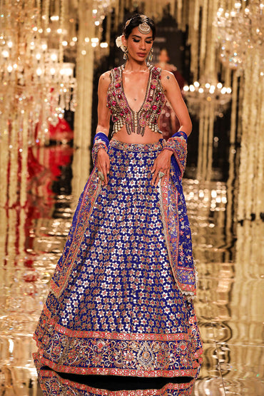 Royal Blue Gota & Zardozi Ensemble
