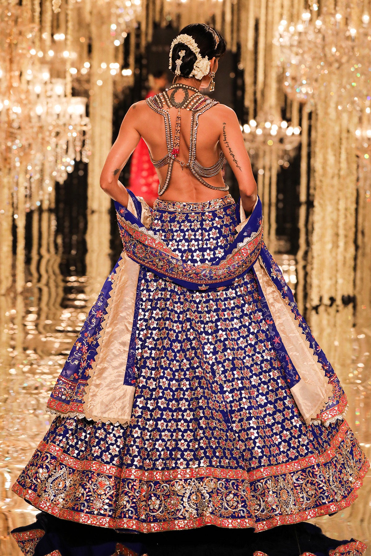 Royal Blue Gota & Zardozi Ensemble