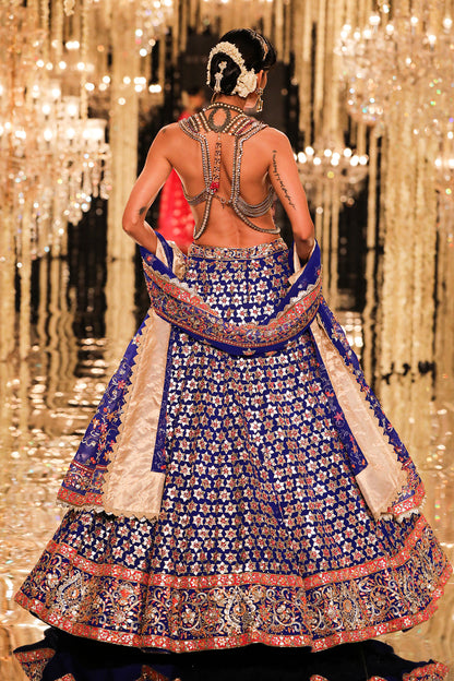 Royal Blue Gota & Zardozi Ensemble