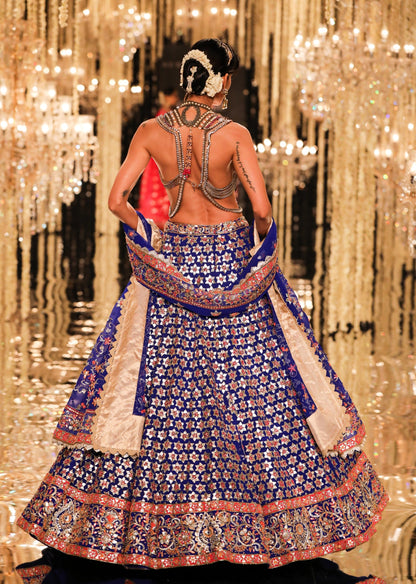 Royal Blue Gota & Zardozi Ensemble
