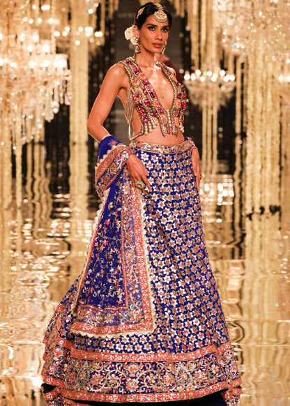 Royal Blue Gota & Zardozi Ensemble