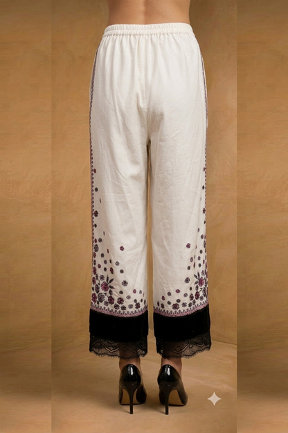 Embroidered Chanderi Trousers