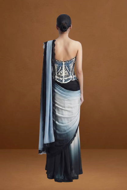 Ombré Viscose Georgette Saree