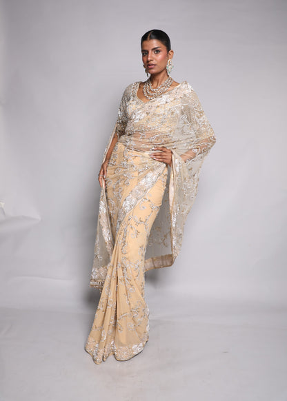 Gold Embellished Saree