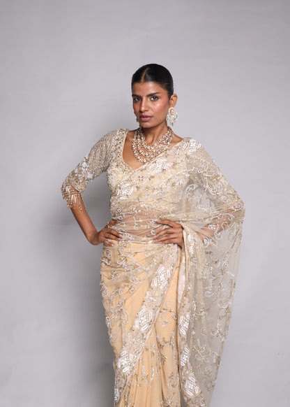 Gold Embellished Saree