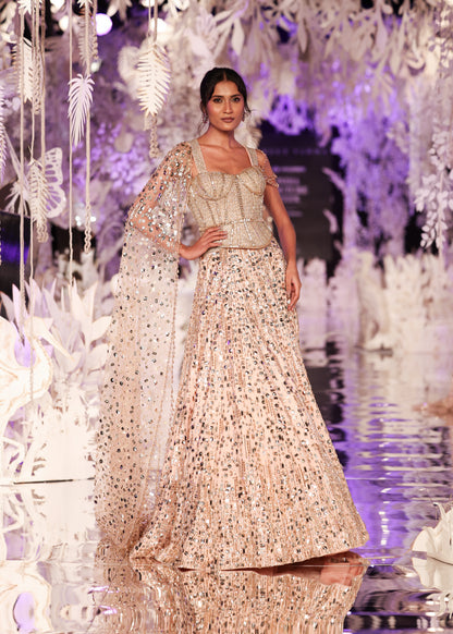 Crystal Embellished Corset Lehenga