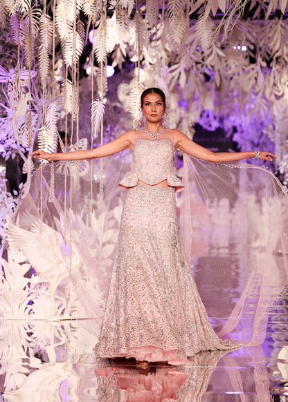 Blush Pink Embroidered Lehenga Set