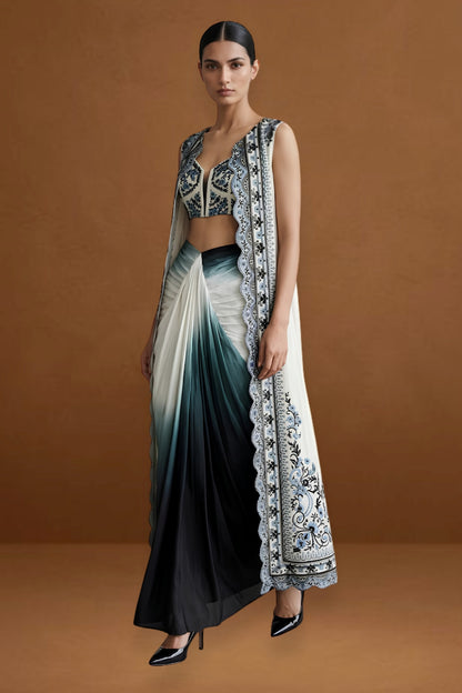 Embroidered Chanderi Silk Jacket