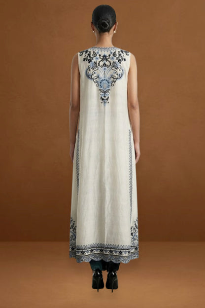 Embroidered Chanderi Silk Jacket