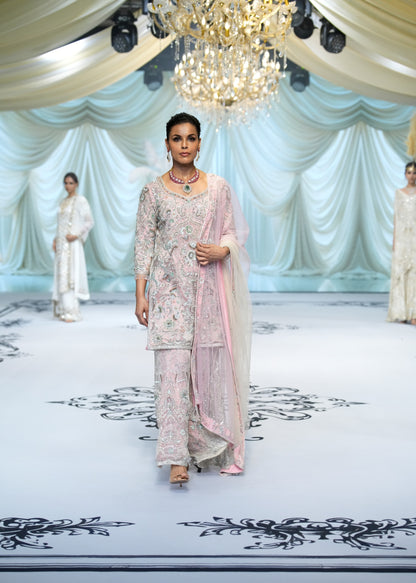Blush Zardozi Embellished Sharara Set