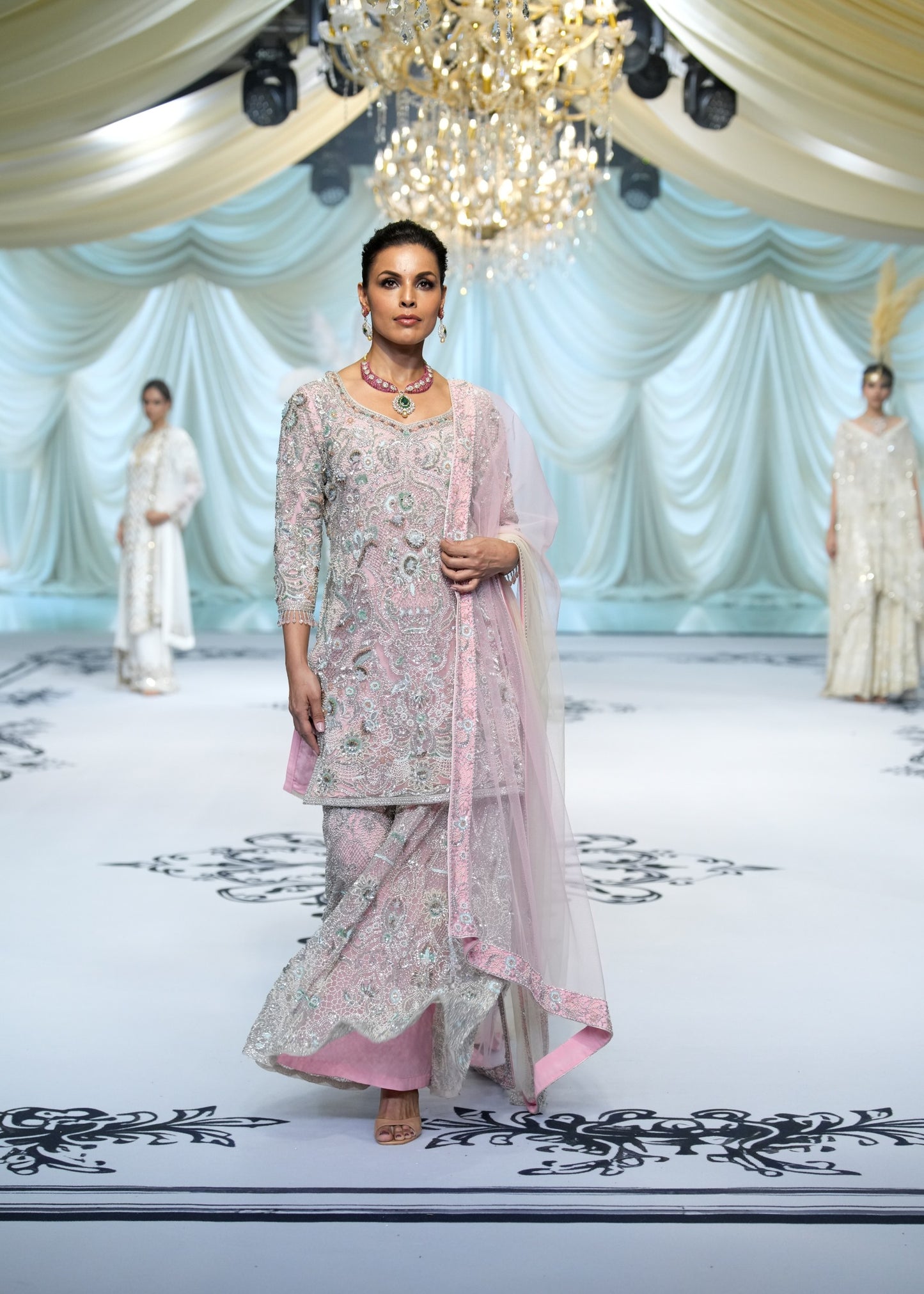 Blush Zardozi Embellished Sharara Set