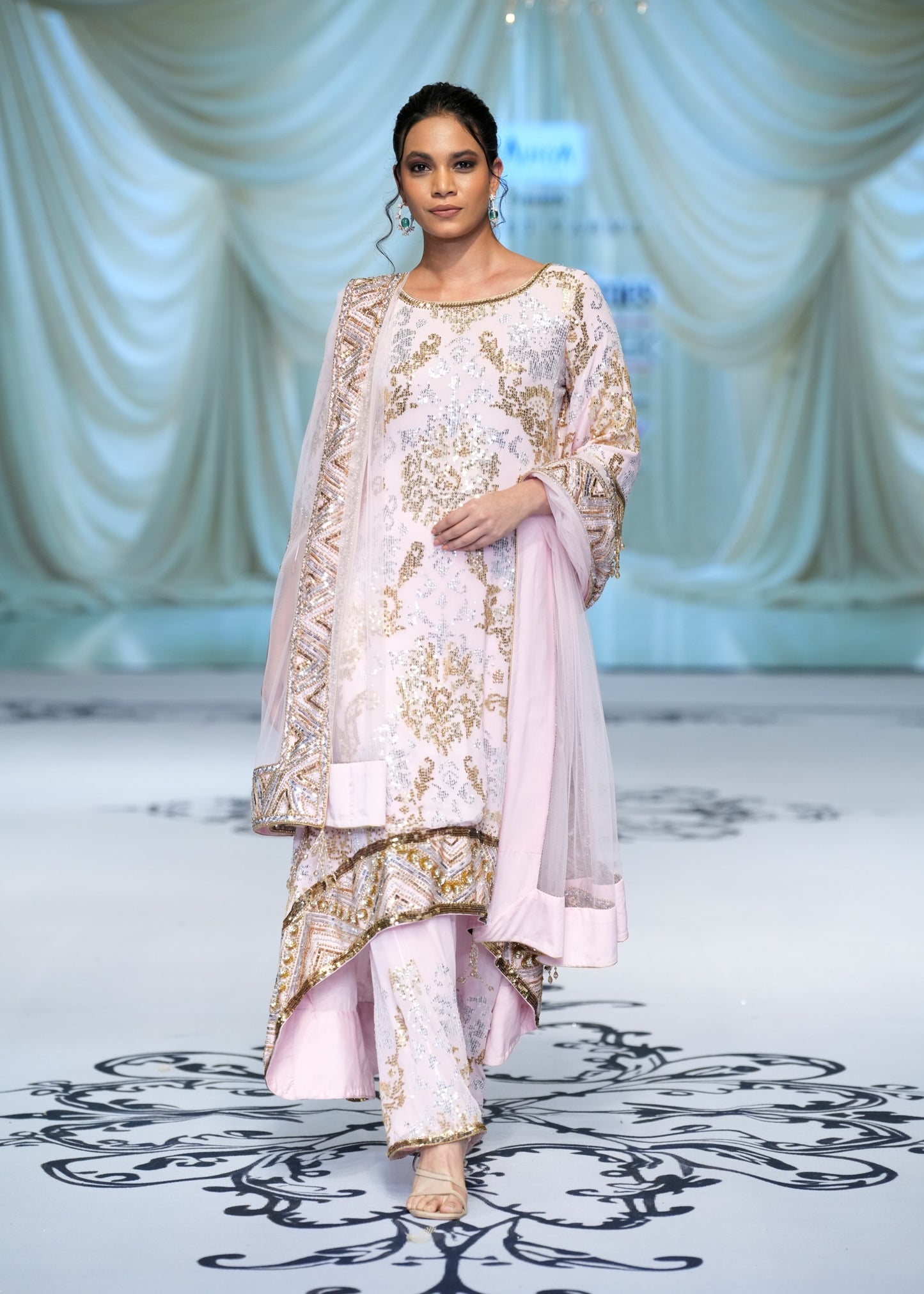 Blush Sheeting High-Low Kurta Set