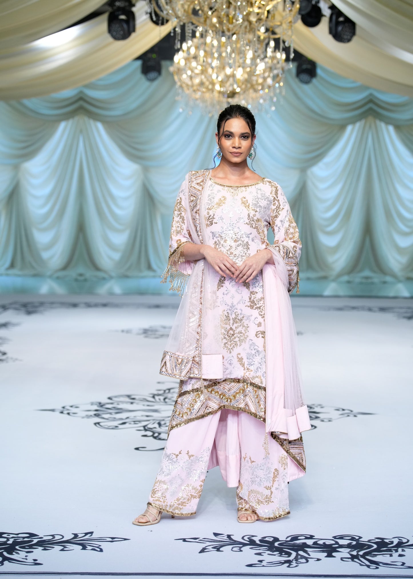 Blush Sheeting High-Low Kurta Set