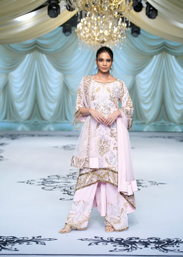 Blush Sheeting High-Low Kurta Set