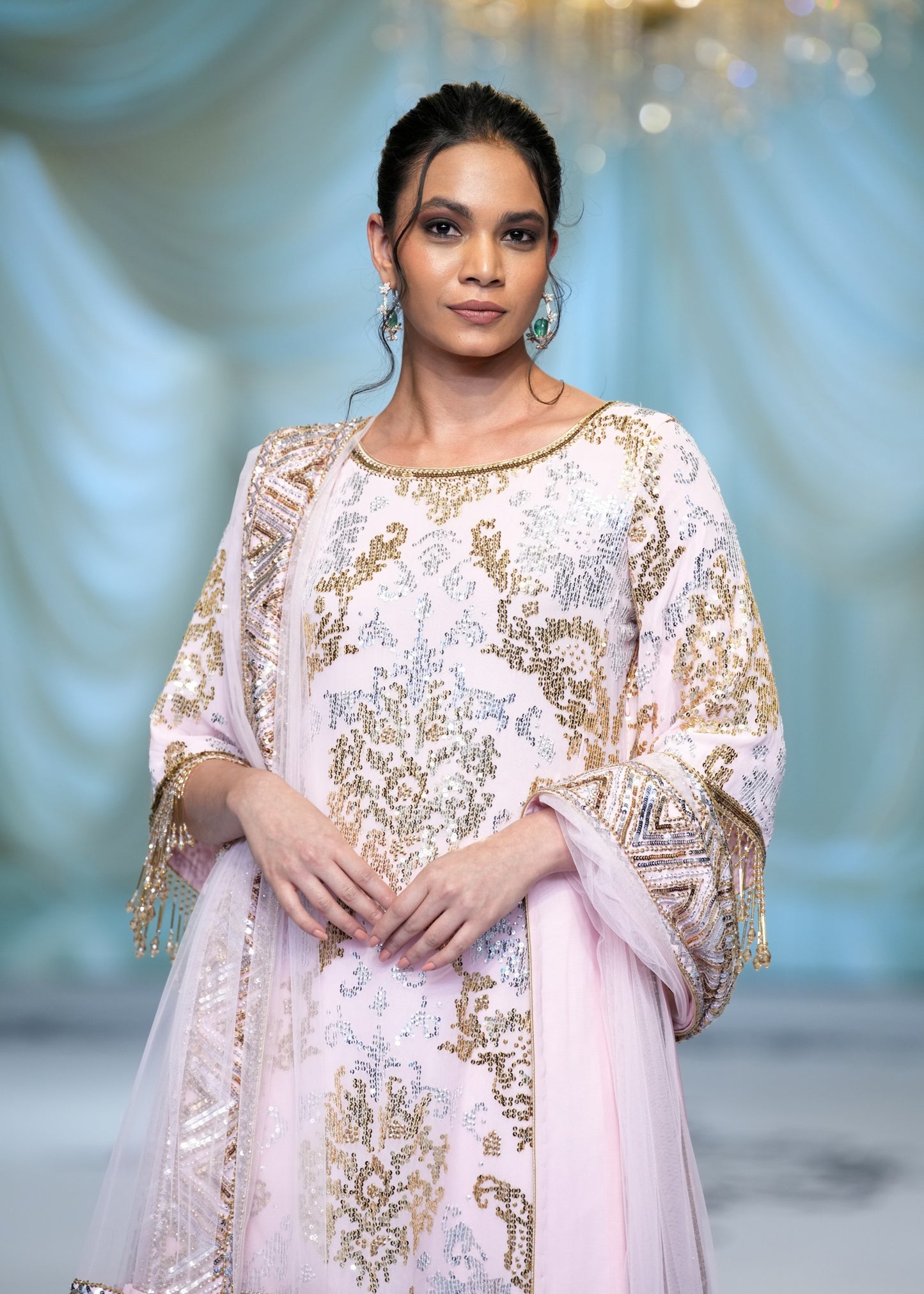 Blush Sheeting High-Low Kurta Set