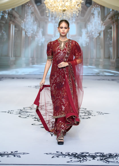 Ruby Sheeting Kurta Set